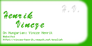 henrik vincze business card